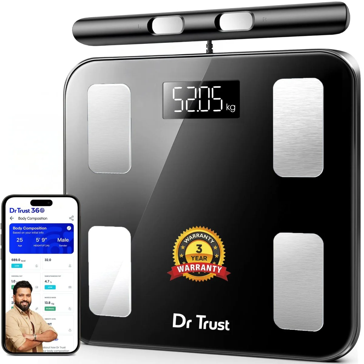 Dr Trust USA Eight Electrode Digital Body Weight BMI Machine 532